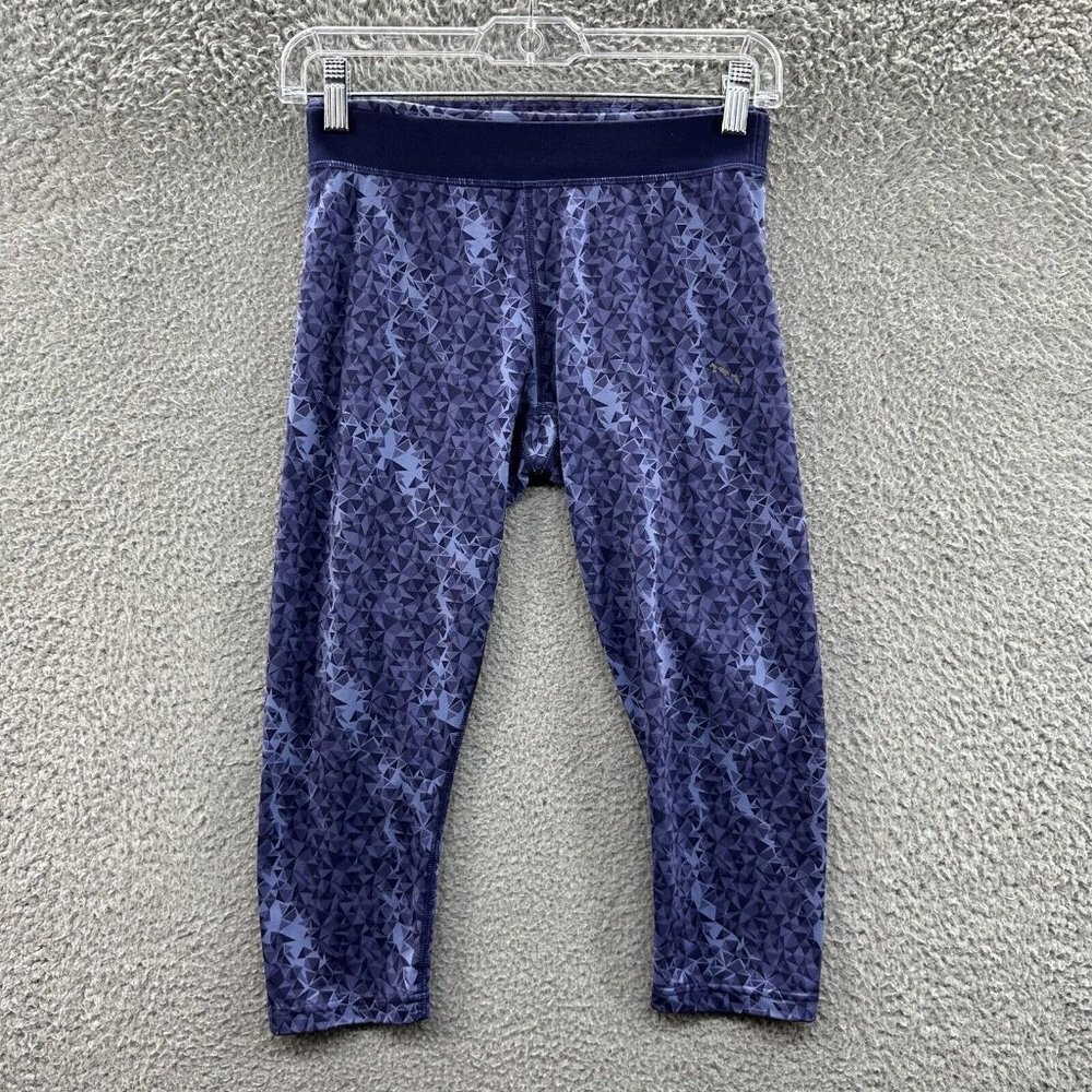 Puma Leggings Women's Small Purple Geometrical Print Capri Leggings